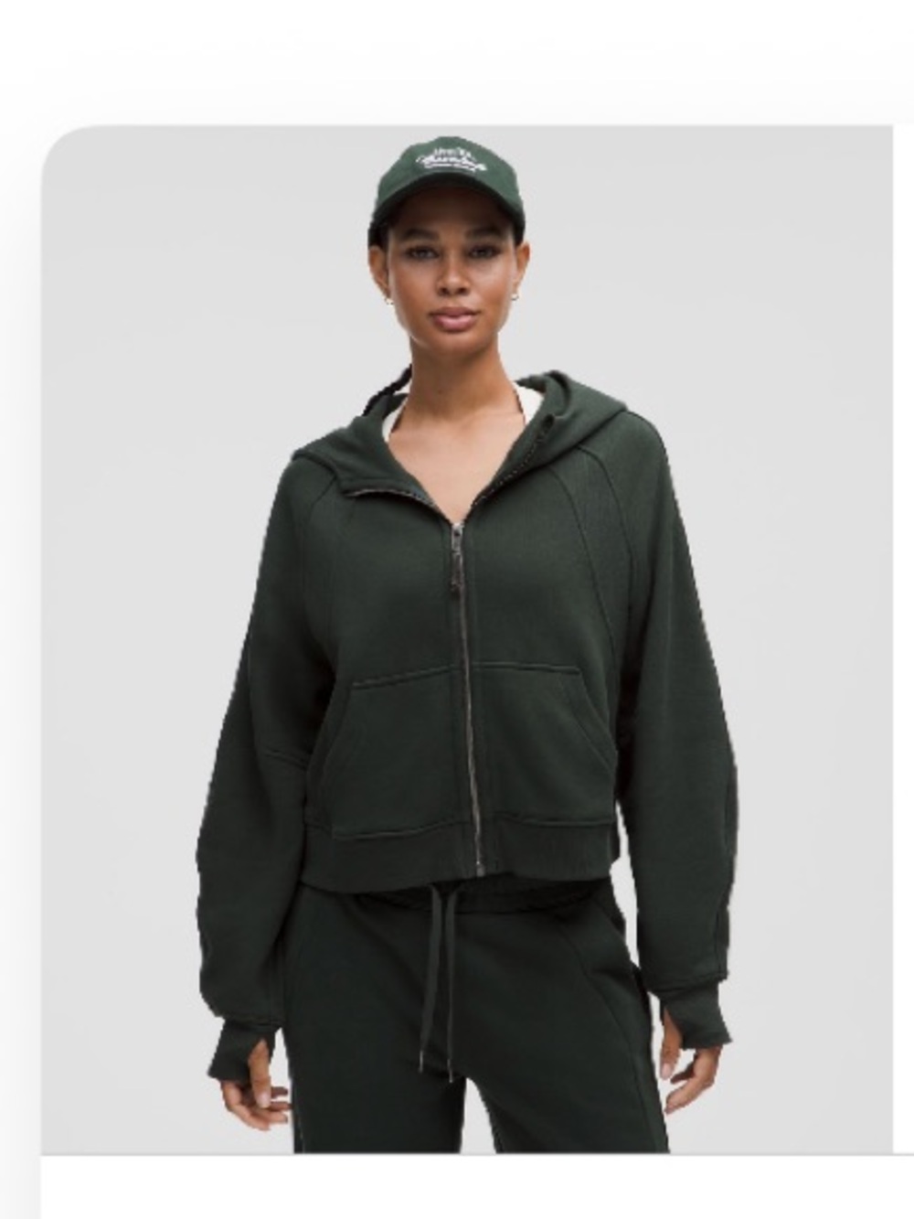 Lululemon Scuba Oversized Full-
Zip Hoodie in Rainforest Green (M/L)